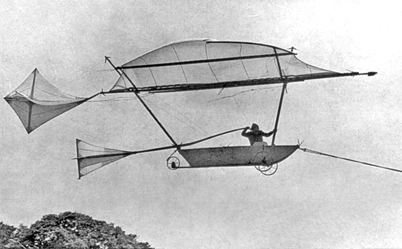 A replica of George Cayley’s human-carrying glider.